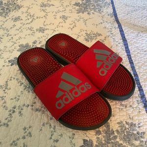 Red Adidas Slides